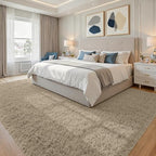 8x10 Fluffy Shag Area Rugs for Living Room Bedroom: Soft Carpet Gray Camel - Image 2