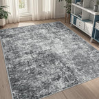 5x8 Area Rugs for Living Room Washable Bedroom Dining Room Black Grey by Aelenmu