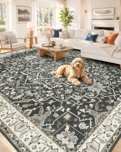 OLANLY 6x9 Washable Area Rug, Soft Non Slip Carpet for Bedroom Living Room by OLANLY