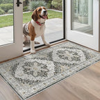 Madane Washable Area Rug 2x4, Small Entryway Rugs Non-Slip, Black - Image 2