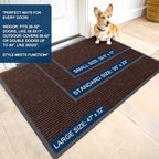 OLANLY 2-Pack Front Door Mats 47x32, Waterproof Heavy-Duty Doormats - Image 2