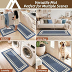 COSY HOMEER Kitchen Rugs Sets of 2 Non-Slip Washable,20"x30"+20"x48" - Image 6