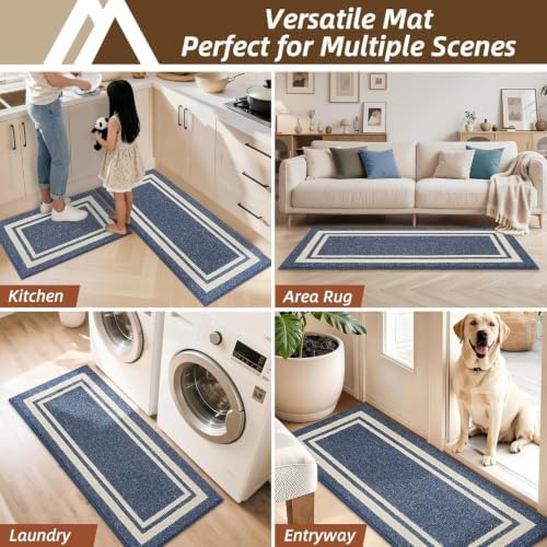 COSY HOMEER Kitchen Rugs Sets of 2 Non-Slip Washable,20"x30"+20"x48" - Image 6