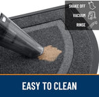 OLANLY Half Circle Front Door Mat Outside 33x21 All-Season Rubber Doormat - Image 6
