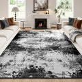 Washable Rug 8x10 Area Rugs for Living Room Bedroom Carpet Black by Acapet
