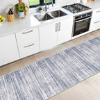 2x10 Runner Rug Non Slip,Washable Hallway Runner Rug,Blue - Image 5