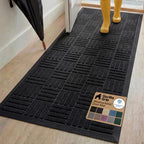 GORILLA GRIP WeatherMAX Door Mat, Indoor Outdoor Use, 72x24, Black Maze by GorillaGrip
