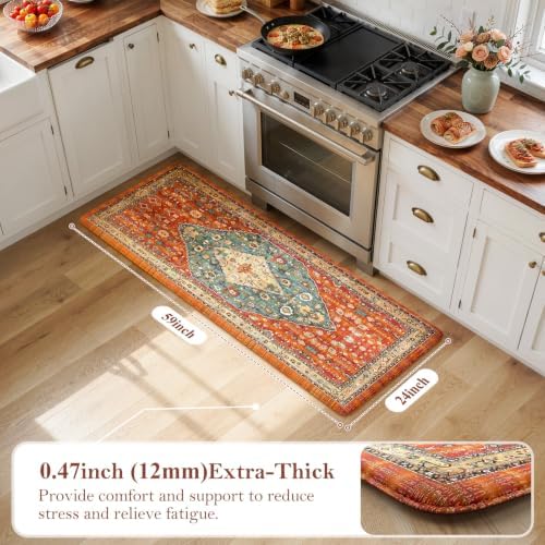 Collive Kitchen Mats Cushioned Anti Fatigue Kitchen Rug Sets, 24''x59'' - Image 2