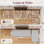 KIMODE Kitchen Mats for Floor Cushioned Anti Fatigue,Red Brown Runner Rugs - Image 2