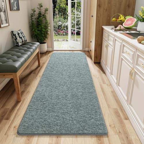AROGAN 2x6 Runner Rug for Hallway, Long Runner Rugs Non Slip, Grey & Green by AROGANAREARUG
