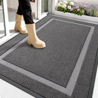 OLANLY Front Door Mat Outside 59x34, All-Season Heavy-Duty Rubber Doormat by OLANLY
