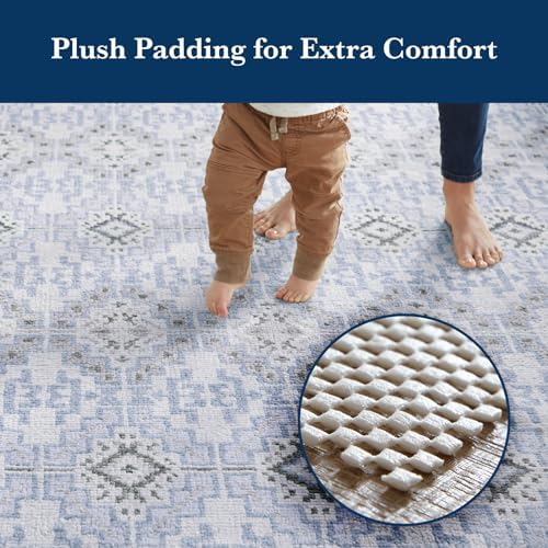 Veken 10x14 Ft Rug Pad Gripper for Hardwood Floors, Non Slip Rug Pads for Area Rugs, Thick Rug Grippers for Tile Floors, Under Carpet Anti Skid Mat, with More Than 99 Pieces Anti-Slip Square Pattern - Image 6