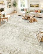 OLANLY 9x12 Washable Area Rug, Soft Non Slip Carpet for Bedroom Living Room by OLANLY