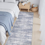 2x6 Runner Rug Non Slip,Washable Hallway Runner Rug,Blue - Image 5