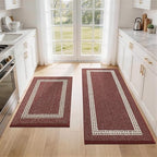 COSY HOMEER Kitchen Rugs Sets of 2 Non-Slip Washable,20"x30"+20"x48" by COSYHOMEER