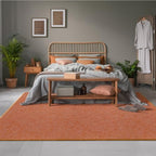 AROGAN 4x6 Area Rugs for Living Room Non Slip Dorm Bedroom Rug, Orange - Image 7