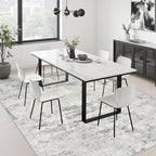 9x12 Area Rug Living Room: Modern Washable Indoor Soft Carpet Gray - Image 4