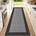 StepRite Kitchen Rugs, Kitchen Mats for Floor, 70"x20" Non-Slip Machine-Washable Kitchen Throw Rug, Absorbent Kitchen Runner Rugs Office, Kitchen Sink Standing Desk Mat, Kitchen Decor Carpet, Black by Bringcushiontoyourlife