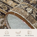 10x12 Area Rugs for Living Room, Non-Slip Washable Brown Large Carpet - Image 7