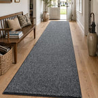 2x10 Black/White Runner Rug Washable Non-Slip for Kitchen Hallway Bathroom - Image 3