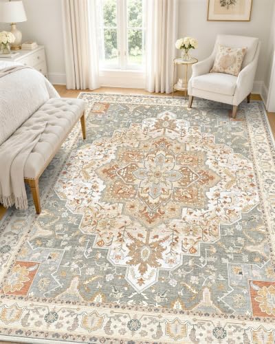 OLANLY 5x7 Washable Area Rugs, Soft Non Slip Carpet for Bedroom Living Room by OLANLY
