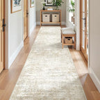 2x10 Runner Rug Non Slip,Washable Hallway Runner Rug,Brown by Restydon