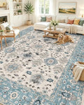 OLANLY 9x12 Washable Area Rug, Soft Non Slip Carpet for Bedroom Living Room by OLANLY