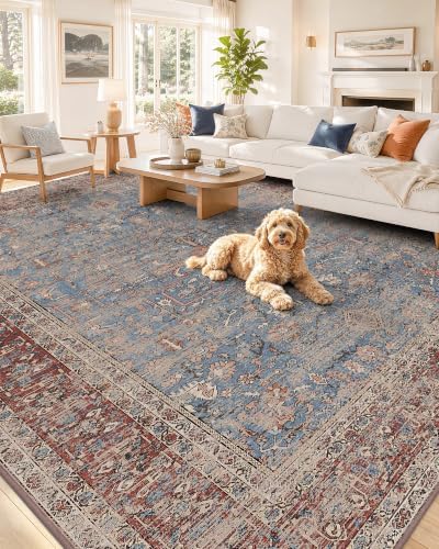 OLANLY 8x10 Washable Area Rug, Soft Non Slip Carpet for Bedroom Living Room by OLANLY