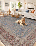 OLANLY 8x10 Washable Area Rug, Soft Non Slip Carpet for Bedroom Living Room by OLANLY