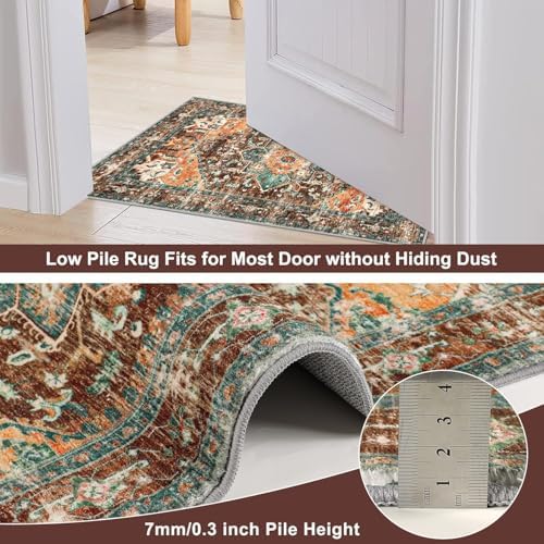Yamaziot Washable Runner Rug, 2x6 Non-Slip Boho Vintage Hallway Kitchen Rug - Image 4