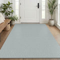 EARTHALL Washable Area Rug, Non Slip Entryway Rug, 4x6 Ft, Turquoise/Gray by Unknown