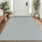 EARTHALL Washable Area Rug, Non Slip Entryway Rug, 4x6 Ft, Turquoise/Gray by Unknown