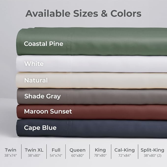 Cariloha Aloha Soft 4-Piece Sheet Set | White | Full | Made from 100% Viscose derived from Bamboo | Introductory Sheet Line