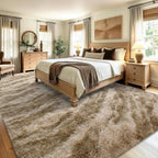 8x10 Extra Large Khaki Fluffy Area Rug Non-Slip for Living Room Bedroom - Image 4