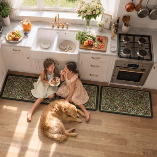 Collive Kitchen Mats Cushioned Anti Fatigue, Olive Green Kitchen Floor Mat - Image 7
