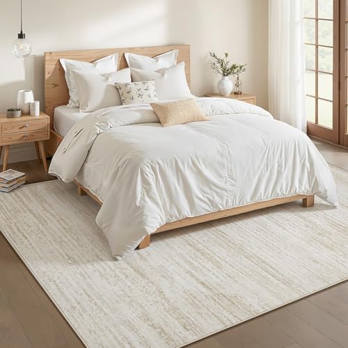 Area Rug 5x7 Living Room Rugs: Washable Modern Rug Non-Slip Soft Rugs Stain Resistant Printed Rug Indoor Carpet for Bedroom Kitchen Dining Room Nursery Home(Beige, 5'x7') - Image 2