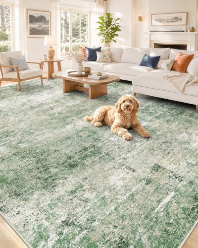 OLANLY 8x10 Washable Area Rug, Soft Non Slip Carpet for Bedroom Living Room by OLANLY