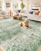 OLANLY 8x10 Washable Area Rug, Soft Non Slip Carpet for Bedroom Living Room by OLANLY