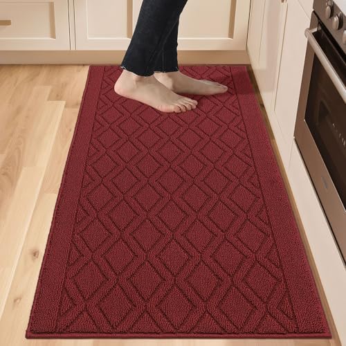COSY HOMEER Kitchen Rugs Non Slip Washable 24"x60" Kitchen Mats for Floor by COSYHOMEER