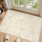Washable Area Rugs 2x5: Living Room Bedroom Carpet Beige/Brown by Luxturiy