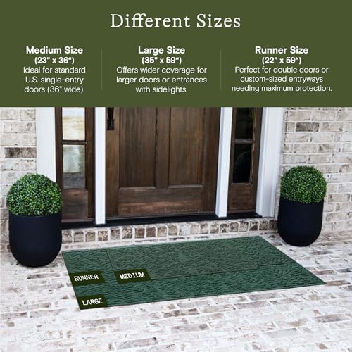 WaterHog Boxwood Front Door Mat Indoor Outdoor Entrance, All-Weather Mats - Image 2