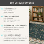 Hazo Haus Washable Dark Green Hallway Runner Rug 16 ft Long - 3x16 Modern Vintage Boho Long Wide Runner Rugs for Kitchen, Non-Slip Stain Resistant Low Pile Throw Rug Indoor Door Mat - Image 5
