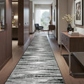 2x12 Runner Rug Non Slip,Washable Hallway Runner Rug,Black by Restydon