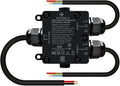 Skikibily ESP32 WLED LED Controller with Mic for Music Sync, APP/Web Control, IP65 Waterproof, 5V/12V/24V WS2812B SK6812 WS2811 RGBIC Addressable LED Strip Lights, 20A Output Fuse Protection