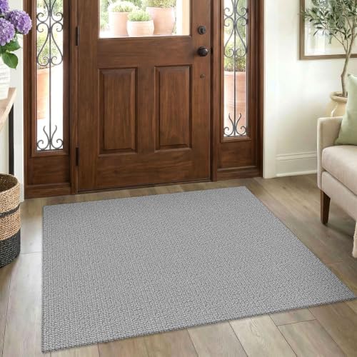 EARTHALL Washable Entryway Rug, Non Slip Doormat, 3x4 Ft, Heather Gray by Unknown