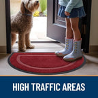 OLANLY Half Circle Front Door Mat Outside 47x23 All-Season Rubber Doormat - Image 7
