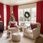 MIULEE Blackout Curtains for Bedroom 2 Panels 40x90 Inch Long Christmas Red - Image 6