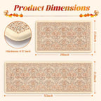 Collive Fall Kitchen Rugs Non Slip Washable Sink Mat 17.3"x47"+17.3"x29" - Image 2
