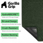 GORILLA GRIP® HydroABSORB Door Mat for Indoor Outdoor Use, 29x17 Green - Image 3