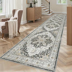 Madane Hallway Runner Rug 2'6''x12' Kitchen Runners Vintage, Black - Image 4